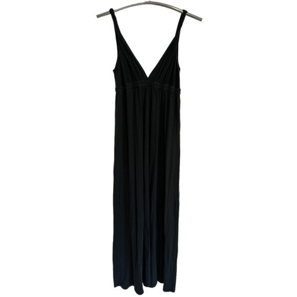 GYPSY | WOMENS LONG FLOWY BLACK HIPPIE DRESS - Picture 1 of 3